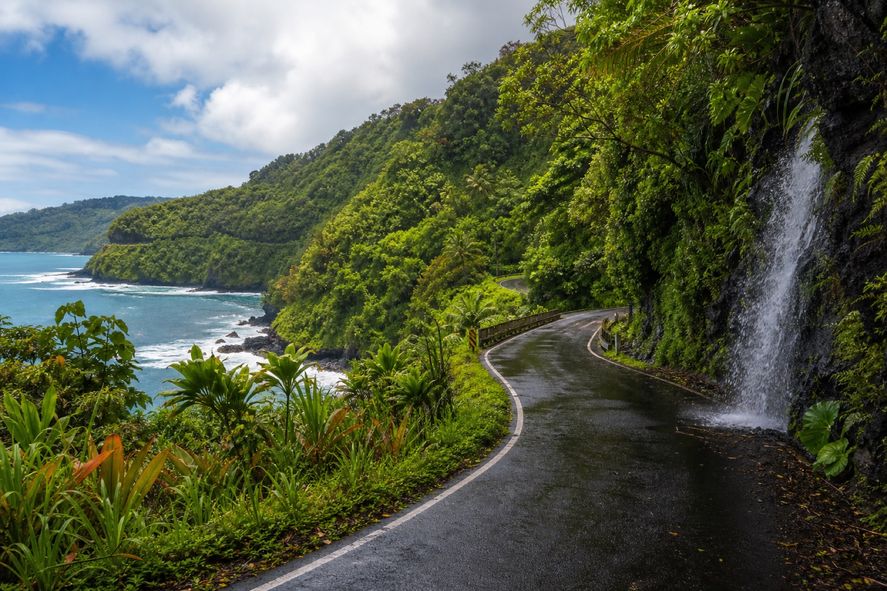 Rainforest and coastal road for a Road to Hana audio guide