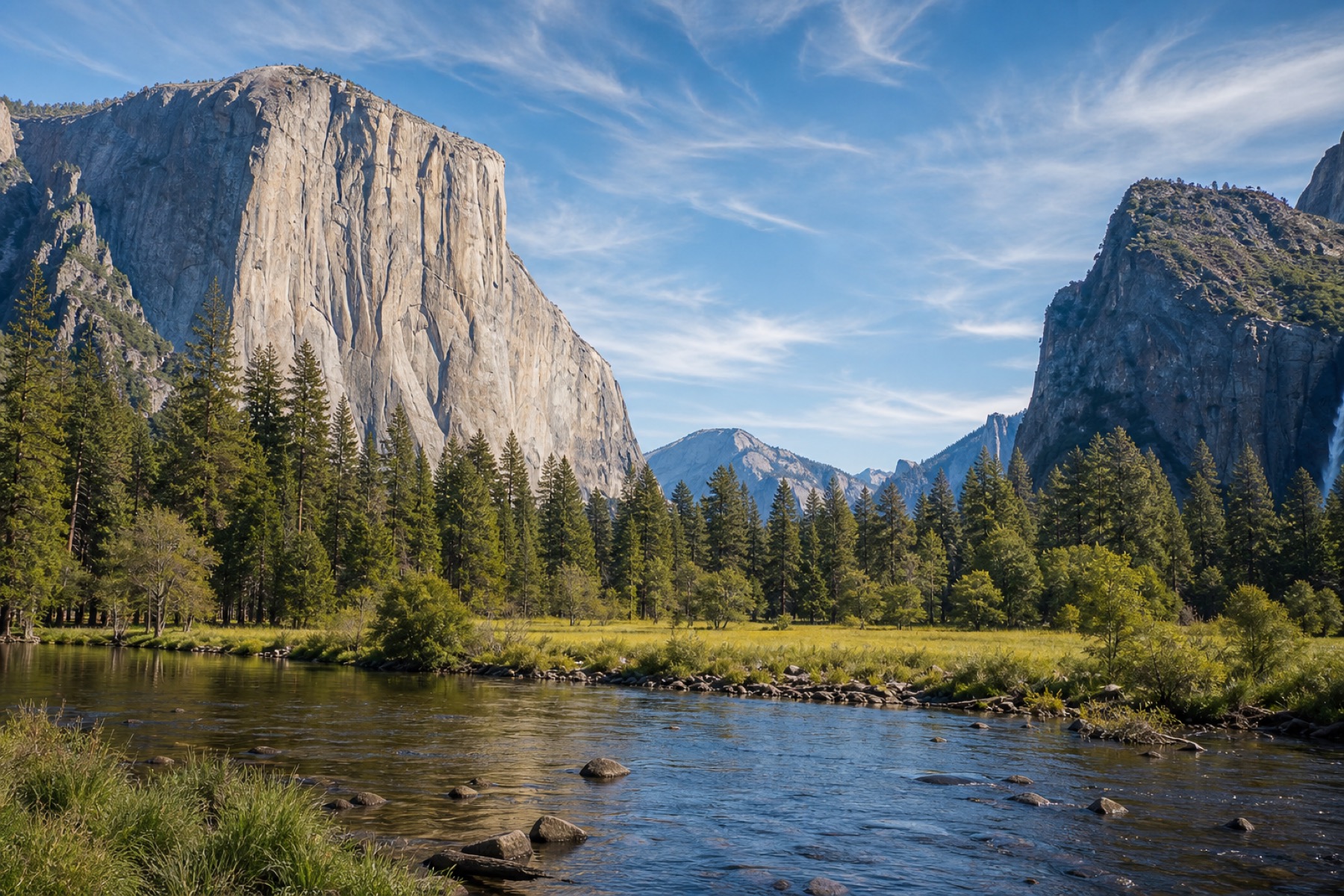 Yosemite Valley granite cliffs for an audio guide